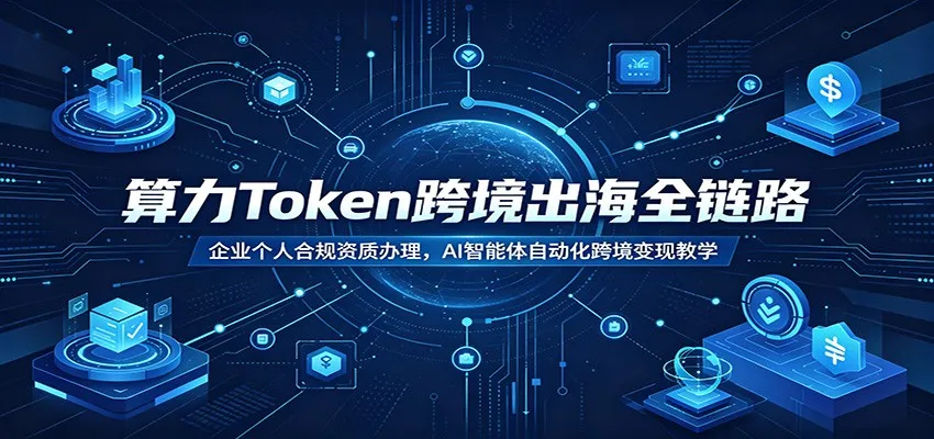 算力Token跨境出海全链路:企业个人合规资质办理,AI智能体自动化跨境变现教学 算力Token跨境出海全链路:企业个人合规资质办理,AI智能体自动化跨境变现教学