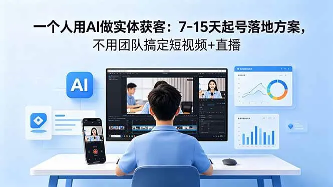 （18432期）一个人用AI做实体获客：7-15天起号落地方案，不用团队搞定短视频+直播mc69.cn - 副业项目分享,互联网学习资源,考公考研资料,虚拟资料与创业思路天璇笔记网