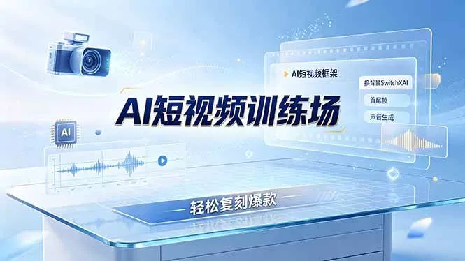 （19137期）老陈AI短视频训练场：AI短视频框架+换背景SwitchXAI+首尾帧+声音生成，轻松复刻爆款mc69.cn - 副业项目分享,互联网学习资源,考公考研资料,虚拟资料与创业思路天璇笔记网