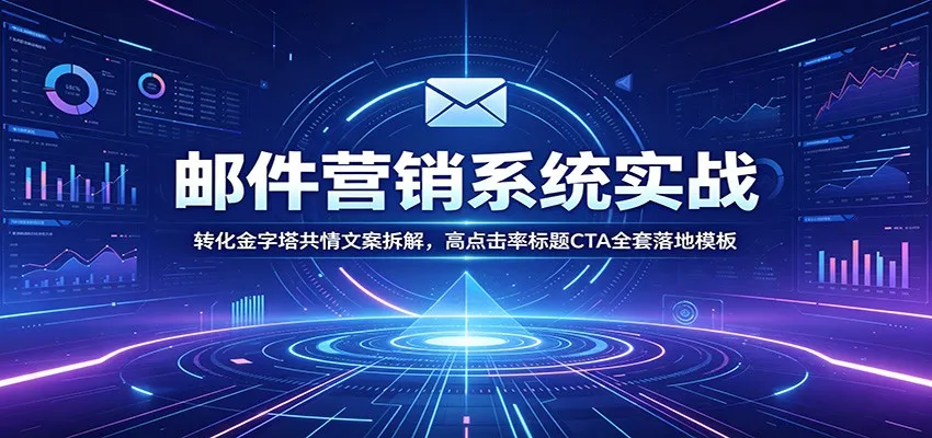 邮件营销系统实战：转化金字塔共情文案拆解，高点击率标题CTA全套落地模板mc69.cn - 副业项目分享,互联网学习资源,考公考研资料,虚拟资料与创业思路天璇笔记网