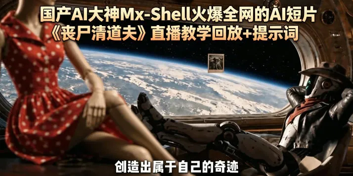 国产AI大神Mx-Shell火爆全网的AI短片《丧尸清道夫》直播教学回放+提示词mc69.cn - 副业项目分享,互联网学习资源,考公考研资料,虚拟资料与创业思路天璇笔记网