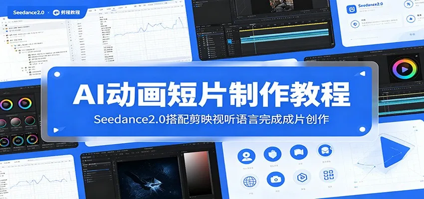 AI动画短片制作教程：Seedance2.0搭配剪映视听语言完成成片创作mc69.cn - 副业项目分享,互联网学习资源,考公考研资料,虚拟资料与创业思路天璇笔记网