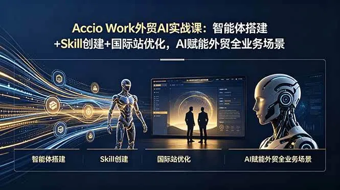 （19086期）Accio Work外贸AI实战课：智能体搭建+Skill创建+国际站优化，AI赋能外贸全业务场景mc69.cn - 副业项目分享,互联网学习资源,考公考研资料,虚拟资料与创业思路天璇笔记网