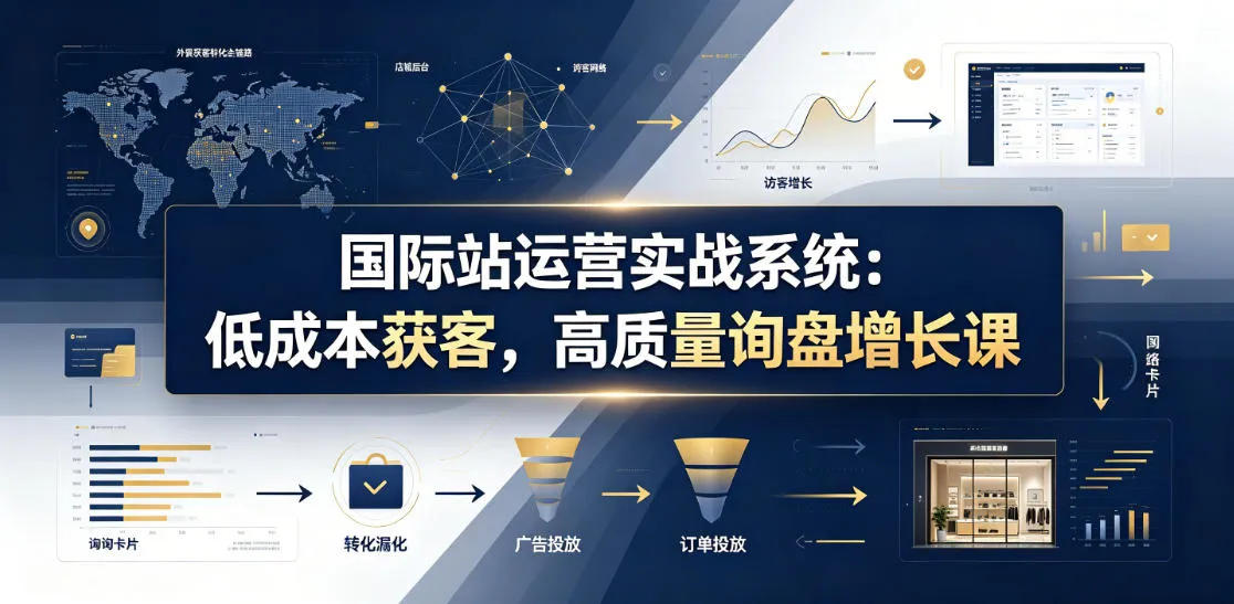 国际站运营实战系统：低成本获客，高质量询盘增长课（更新26年）mc69.cn - 副业项目分享,互联网学习资源,考公考研资料,虚拟资料与创业思路天璇笔记网