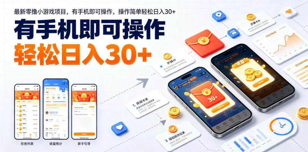 最新零撸小游戏项目，有手机即可操作，操作简单轻松日入30+mc69.cn - 副业项目分享,互联网学习资源,考公考研资料,虚拟资料与创业思路天璇笔记网