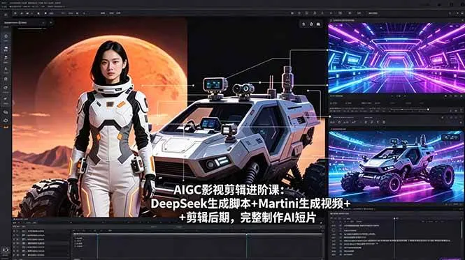 （18475期）AIGC影视剪辑进阶课：DeepSeek生成脚本+Martini生成视频+剪辑后期，完整制作AI短片mc69.cn - 副业项目分享,互联网学习资源,考公考研资料,虚拟资料与创业思路天璇笔记网
