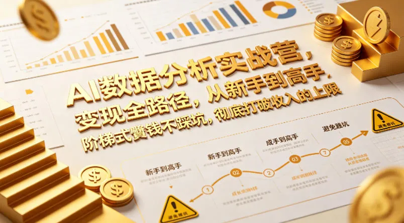 AI数据分析实战营，变现全路径，从新手到高手，阶梯式賺钱不踩坑，彻底打破收入的上限mc69.cn - 副业项目分享,互联网学习资源,考公考研资料,虚拟资料与创业思路天璇笔记网