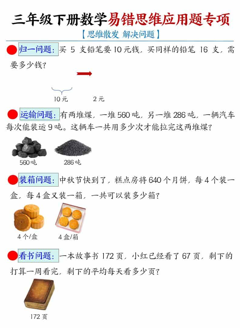三年级下数学易错思维应用题专项mc69.cn - 副业项目分享,互联网学习资源,考公考研资料,虚拟资料与创业思路天璇笔记网