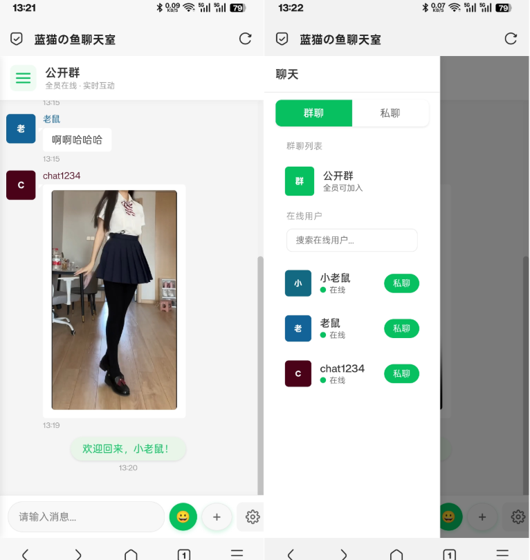 PHP实时消息聊天室源码 聊天APP源码 H5网页聊天室 PHP+WebSocketmc69.cn - 副业项目分享,互联网学习资源,考公考研资料,虚拟资料与创业思路天璇笔记网