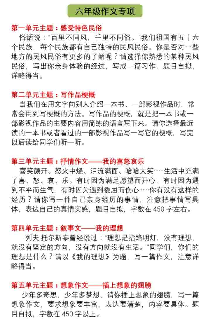六年级下语文单元习作指导+精选范文mc69.cn - 副业项目分享,互联网学习资源,考公考研资料,虚拟资料与创业思路天璇笔记网