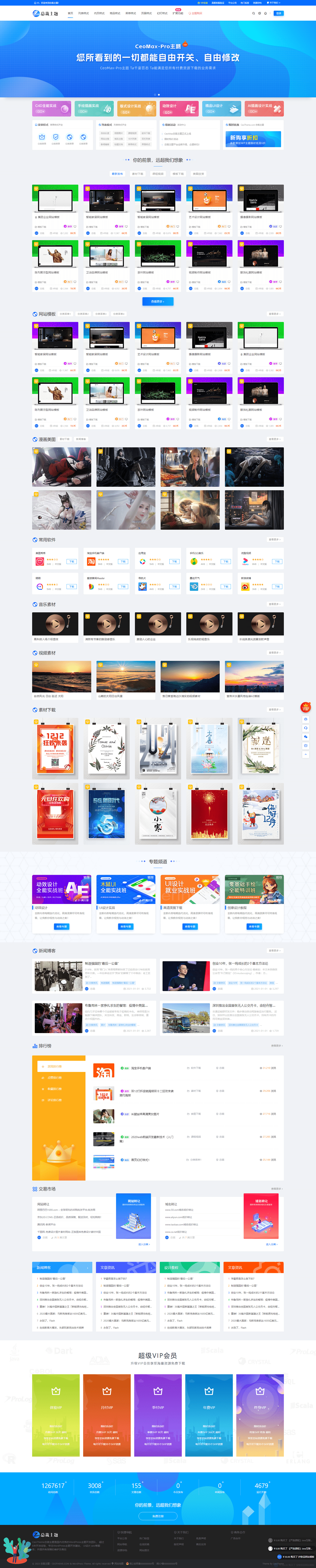 WordPress 资源展示型下载类主题 CeoMax-Pro_v7.6 开心版mc69.cn - 副业项目分享,互联网学习资源,考公考研资料,虚拟资料与创业思路天璇笔记网