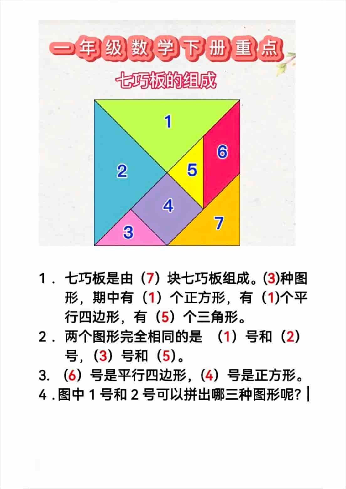 一年级下数学必考重点知识mc69.cn - 副业项目分享,互联网学习资源,考公考研资料,虚拟资料与创业思路天璇笔记网