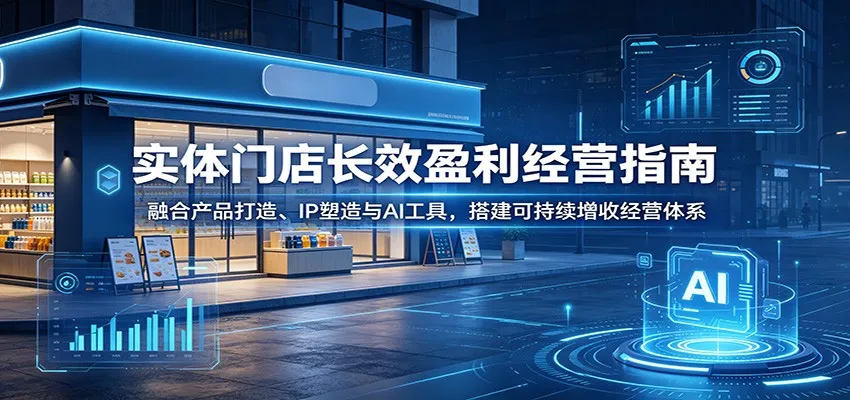 实体门店长效盈利经营指南：融合产品打造、IP塑造与AI工具，搭建可持续增收经营体系mc69.cn - 副业项目分享,互联网学习资源,考公考研资料,虚拟资料与创业思路天璇笔记网
