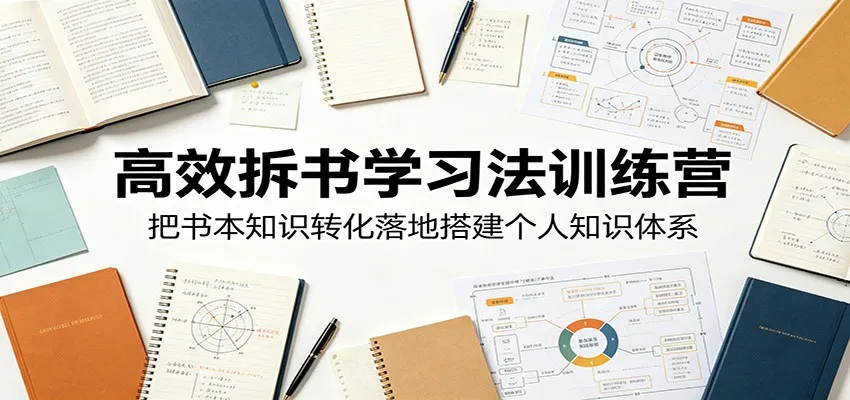高效拆书学习法训练营，把书本知识转化落地搭建个人知识体系mc69.cn - 副业项目分享,互联网学习资源,考公考研资料,虚拟资料与创业思路天璇笔记网