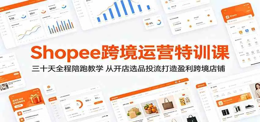 Shopee跨境运营特训课：三十天全程陪跑教学，从开店选品投流打造盈利跨境店铺mc69.cn - 副业项目分享,互联网学习资源,考公考研资料,虚拟资料与创业思路天璇笔记网