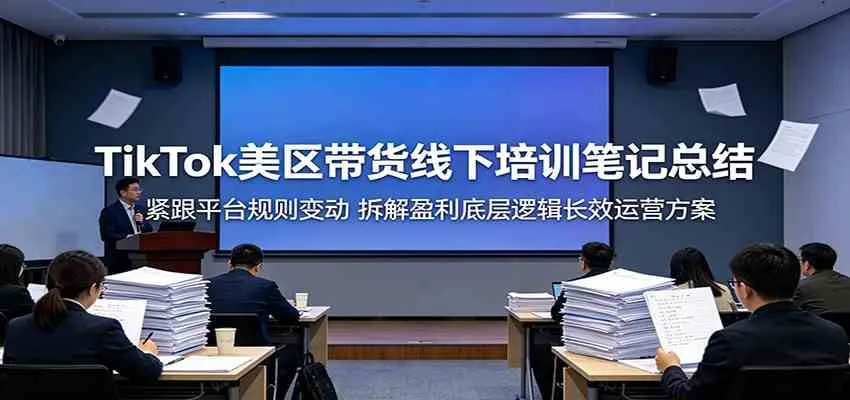 TikTok美区带货线下培训笔记总结：紧跟平台规则变动，拆解盈利底层逻辑长效运营方案mc69.cn - 副业项目分享,互联网学习资源,考公考研资料,虚拟资料与创业思路天璇笔记网