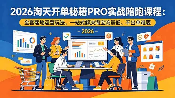 （19579期）2026淘天开单秘籍PRO实战陪跑课程-更新：全套落地运营玩法，一站式解决淘宝流量低、不出单难题mc69.cn - 副业项目分享,互联网学习资源,考公考研资料,虚拟资料与创业思路天璇笔记网