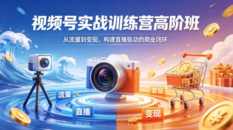 视频号实战训练营高阶班，从流量到变现，构建直播驱动的商业闭环(26年4月)mc69.cn - 副业项目分享,互联网学习资源,考公考研资料,虚拟资料与创业思路天璇笔记网