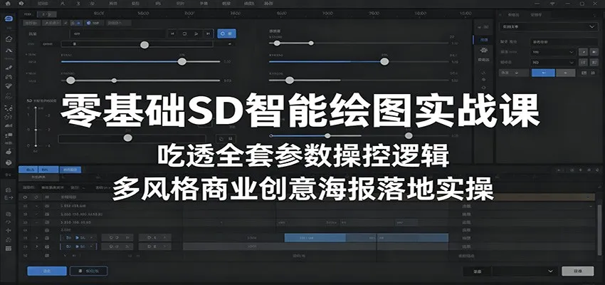零基础SD智能绘图实战课：吃透全套参数操控逻辑，多风格商业创意海报落地实操mc69.cn - 副业项目分享,互联网学习资源,考公考研资料,虚拟资料与创业思路天璇笔记网