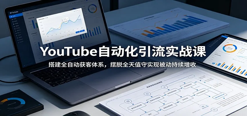YouTube自动化引流实战课：搭建全自动获客体系，摆脱全天值守实现被动持续增收mc69.cn - 副业项目分享,互联网学习资源,考公考研资料,虚拟资料与创业思路天璇笔记网