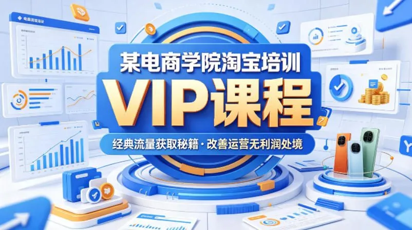 某电商学院淘宝培训VIP课程，各种经典有用的流量获取秘籍，改善运营产品没利润的处境（2026年5月）mc69.cn - 副业项目分享,互联网学习资源,考公考研资料,虚拟资料与创业思路天璇笔记网