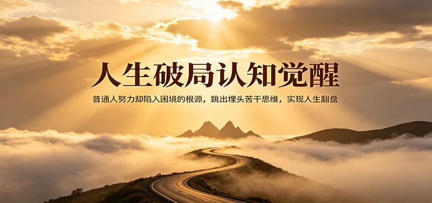 人生破局认知觉醒，普通人努力却陷入困境的根源，跳出埋头苦干思维，实现人生翻盘mc69.cn - 副业项目分享,互联网学习资源,考公考研资料,虚拟资料与创业思路天璇笔记网