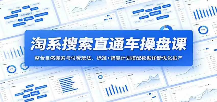 淘系搜索直通车操盘课：整合自然搜索与付费玩法，标准+智能计划搭配数据诊断优化投产mc69.cn - 副业项目分享,互联网学习资源,考公考研资料,虚拟资料与创业思路天璇笔记网