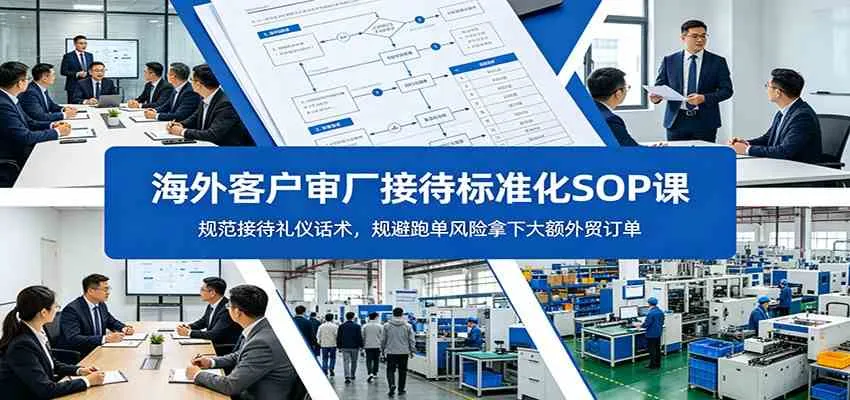海外客户审厂接待标准化SOP课：规范接待礼仪话术，规避跑单风险拿下大额外贸订单mc69.cn - 副业项目分享,互联网学习资源,考公考研资料,虚拟资料与创业思路天璇笔记网