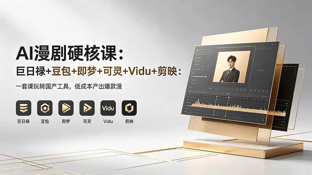 （18280期）AI漫剧硬核课：巨日禄+豆包+即梦+可灵+Vidu+剪映：一套课玩转国产工具，低成本产出爆款漫剧mc69.cn - 副业项目分享,互联网学习资源,考公考研资料,虚拟资料与创业思路天璇笔记网