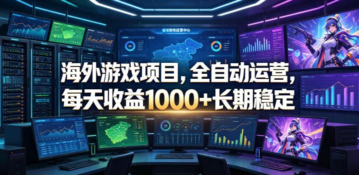 海外游戏项目，全自动运营，每天收益1000+长期稳定【揭秘】mc69.cn - 副业项目分享,互联网学习资源,考公考研资料,虚拟资料与创业思路天璇笔记网