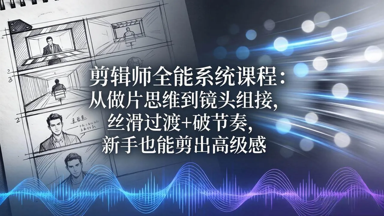 （18260期）剪辑师全能系统课程：从做片思维到镜头组接，丝滑过渡+破节奏，新手也能剪出高级感mc69.cn - 副业项目分享,互联网学习资源,考公考研资料,虚拟资料与创业思路天璇笔记网