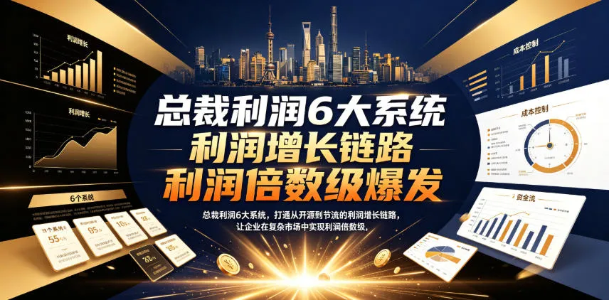 总裁利润6大系统，打通从开源到节流的利润增长链路，让企业在复杂市场中实现利润倍数级爆发mc69.cn - 副业项目分享,互联网学习资源,考公考研资料,虚拟资料与创业思路天璇笔记网