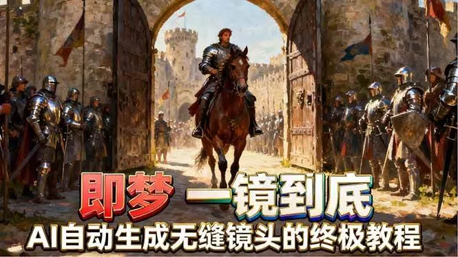 （18241期）即梦AI一镜到底终极教程，智能补帧+运镜技巧，AI自动生成无缝丝滑长镜头高效出片mc69.cn - 副业项目分享,互联网学习资源,考公考研资料,虚拟资料与创业思路天璇笔记网