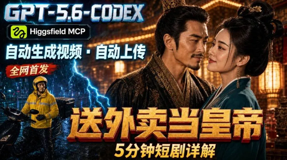 （19540期）GPT-5.6 Codex+Higgsfield MCP：一条指令生成5分钟短剧并自动上传YouTube（油管）mc69.cn - 副业项目分享,互联网学习资源,考公考研资料,虚拟资料与创业思路天璇笔记网