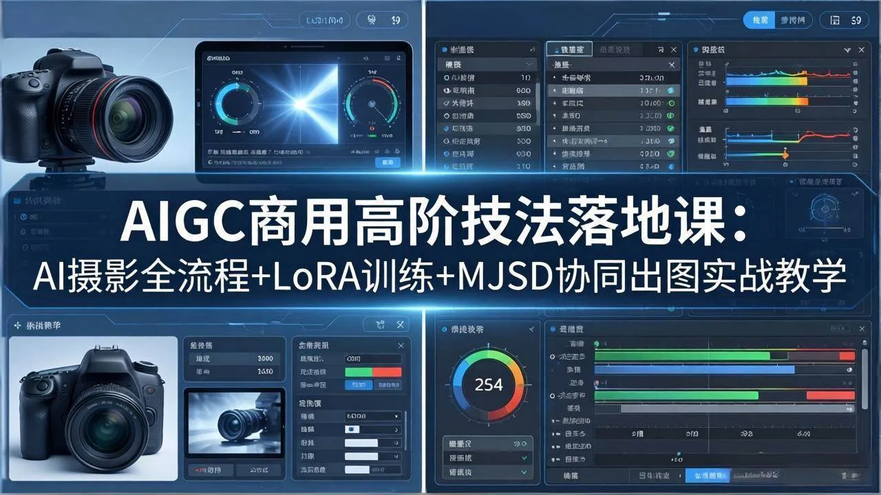 （18254期）AIGC商用高阶技法落地课：AI摄影全流程+LoRA训练+MJSD协同出图实战教学mc69.cn - 副业项目分享,互联网学习资源,考公考研资料,虚拟资料与创业思路天璇笔记网