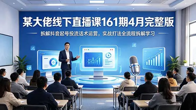 某大佬线下直播课161期4月完整版，拆解抖音起号投流话术运营，实战打法全流程拆解学习mc69.cn - 副业项目分享,互联网学习资源,考公考研资料,虚拟资料与创业思路天璇笔记网