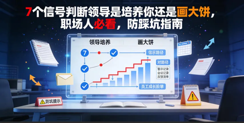 付费文章：7个信号判断领导是培养你还是画大饼，职场人必看，防踩坑指南mc69.cn - 副业项目分享,互联网学习资源,考公考研资料,虚拟资料与创业思路天璇笔记网