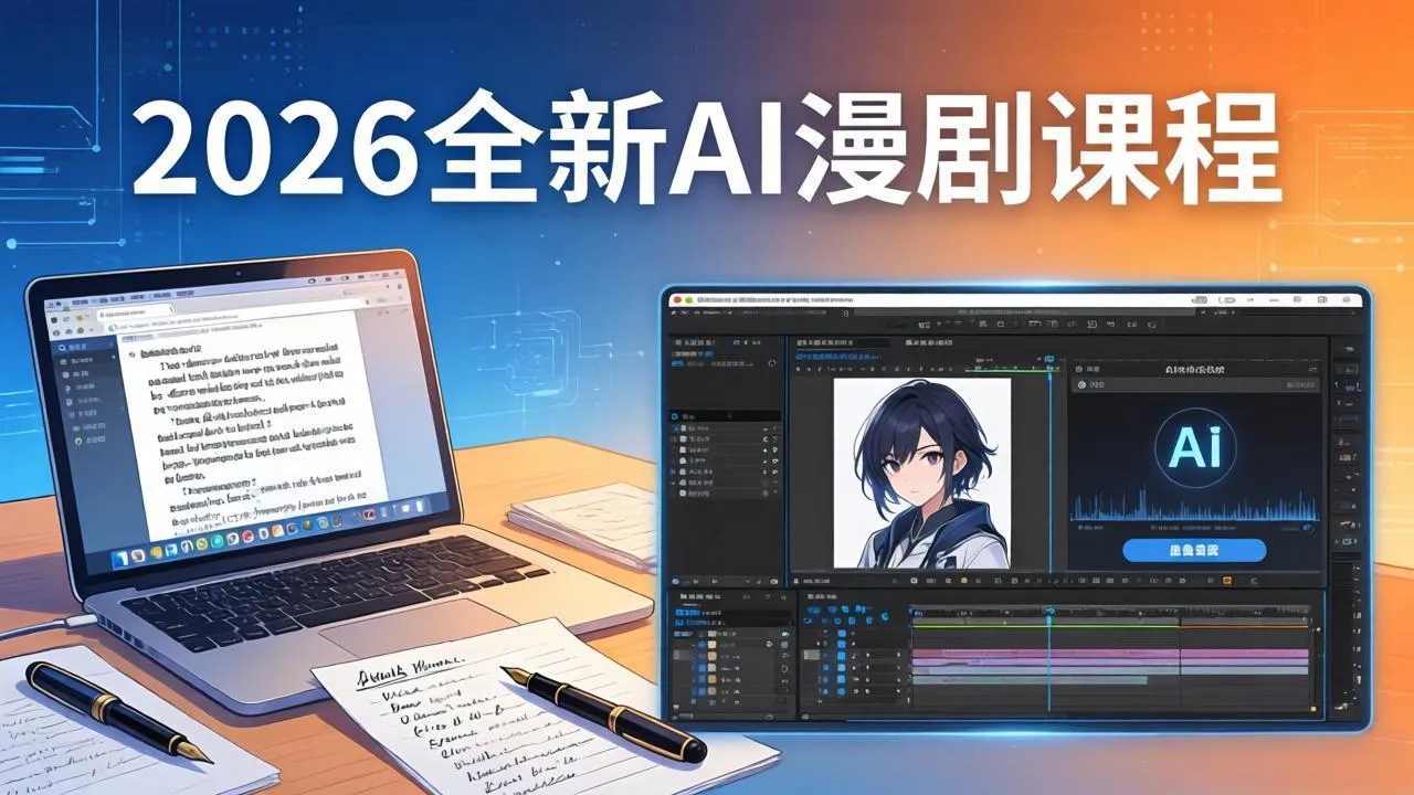2026全新AI漫剧课程：覆盖创作全链路，教你写作分镜剪辑配音一站式打造漫剧作品mc69.cn - 副业项目分享,互联网学习资源,考公考研资料,虚拟资料与创业思路天璇笔记网