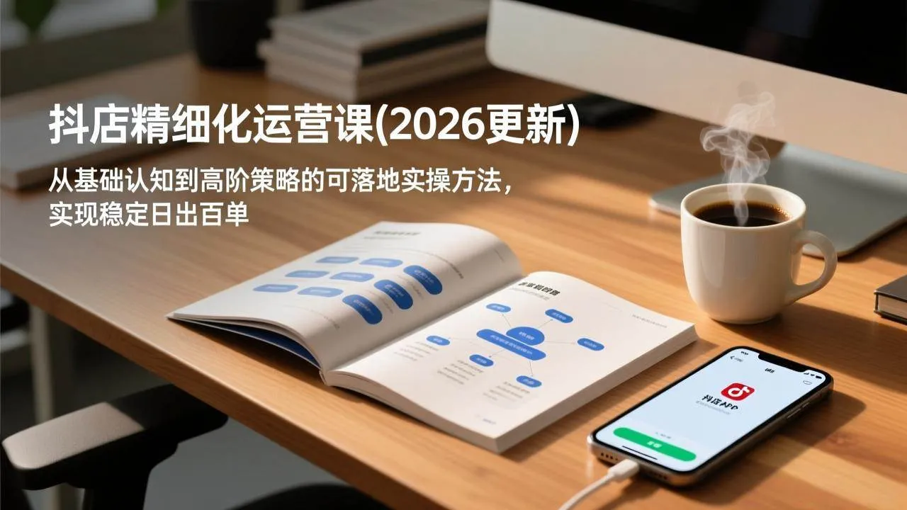 （18421期）抖店精细化运营课(更新5月)，从基础认知到高阶策略的可落地实操方法，实现稳定日出百单mc69.cn - 副业项目分享,互联网学习资源,考公考研资料,虚拟资料与创业思路天璇笔记网
