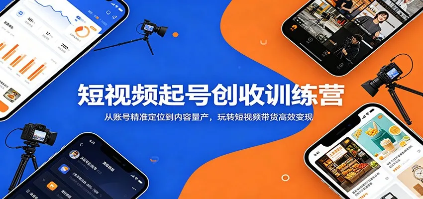 短视频起号创收训练营：从账号精准定位到内容量产，玩转短视频带货高效变现mc69.cn - 副业项目分享,互联网学习资源,考公考研资料,虚拟资料与创业思路天璇笔记网