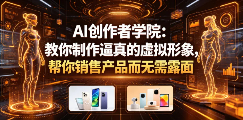 AI创作者学院：教你制作逼真的虚拟形象，帮你销售产品而无需露面【原创双语字幕】mc69.cn - 副业项目分享,互联网学习资源,考公考研资料,虚拟资料与创业思路天璇笔记网