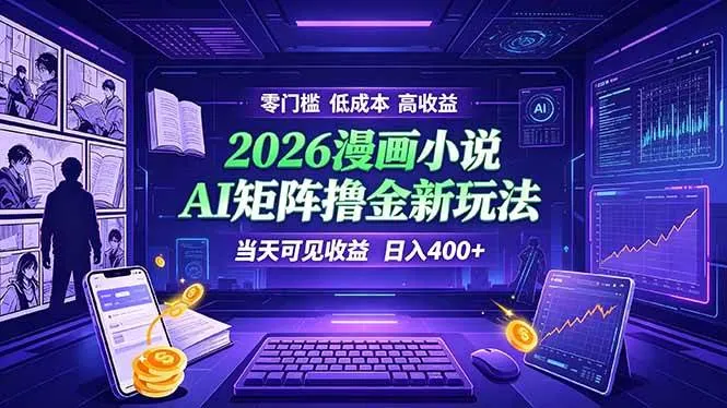 （19219期）爆款小说漫画大阅读 ai矩阵操作 当天可见收益 日入400+ 零门槛 高收益mc69.cn - 副业项目分享,互联网学习资源,考公考研资料,虚拟资料与创业思路天璇笔记网