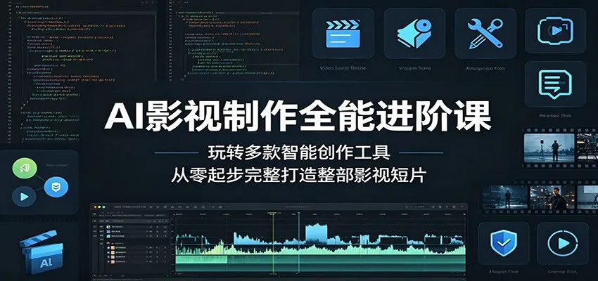 AI影视制作全能进阶课：玩转多款智能创作工具，从零起步完整打造整部影视短片mc69.cn - 副业项目分享,互联网学习资源,考公考研资料,虚拟资料与创业思路天璇笔记网