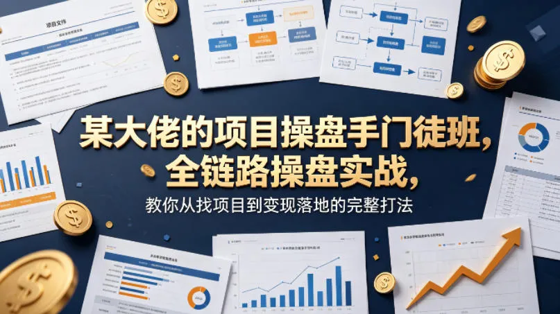 某大佬的项目操盘手门徒班，全链路操盘实战，教你从找项目到变现落地的完整打法mc69.cn - 副业项目分享,互联网学习资源,考公考研资料,虚拟资料与创业思路天璇笔记网