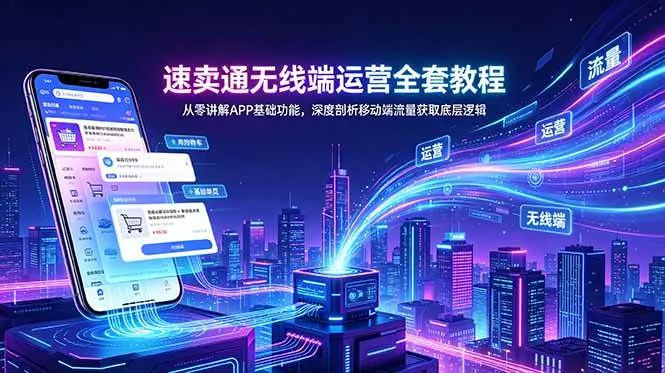 （18904期）速卖通无线端运营全套教程，从零讲解APP基础功能，深度剖析移动端流量获取底层逻辑mc69.cn - 副业项目分享,互联网学习资源,考公考研资料,虚拟资料与创业思路天璇笔记网