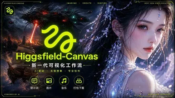 （18502期）Higgsfield Canvas AI视频制作详解，节点式工作流搭建，重构新式视频创作完整教程mc69.cn - 副业项目分享,互联网学习资源,考公考研资料,虚拟资料与创业思路天璇笔记网