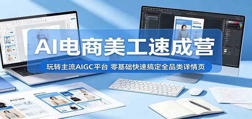AI电商美工速成营：玩转主流AIGC平台，零基础快速搞定全品类详情页mc69.cn - 副业项目分享,互联网学习资源,考公考研资料,虚拟资料与创业思路天璇笔记网