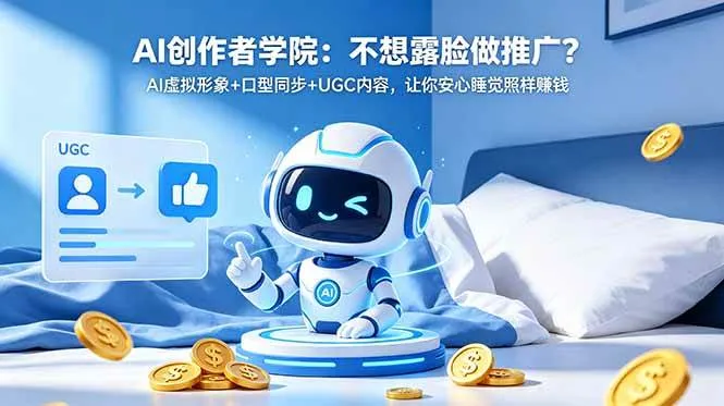 （18599期）AI创作者学院：不想露脸做推广？AI虚拟形象+口型同步+UGC内容，让你安心睡觉照样赚钱mc69.cn - 副业项目分享,互联网学习资源,考公考研资料,虚拟资料与创业思路天璇笔记网