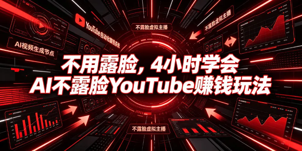 不用露脸，4小时学会AI不露脸YouTube賺钱玩法【原创双语字幕】mc69.cn - 副业项目分享,互联网学习资源,考公考研资料,虚拟资料与创业思路天璇笔记网