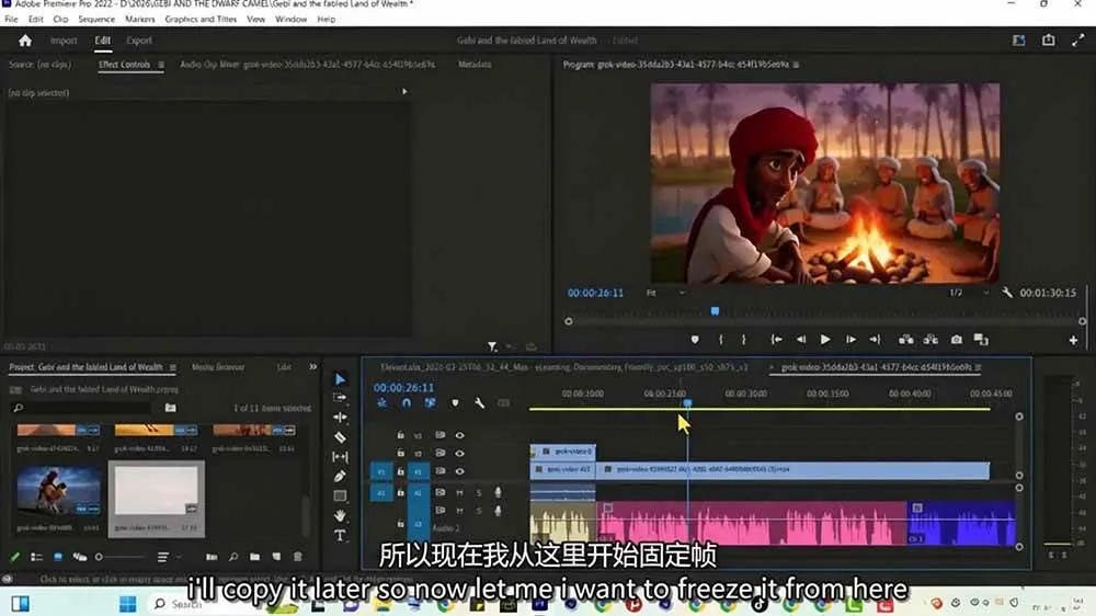 （19305期）Grok Imagine AI故事动画短片实战：电影级视觉效果+角色一致性+高级提示词+后期剪辑全流程